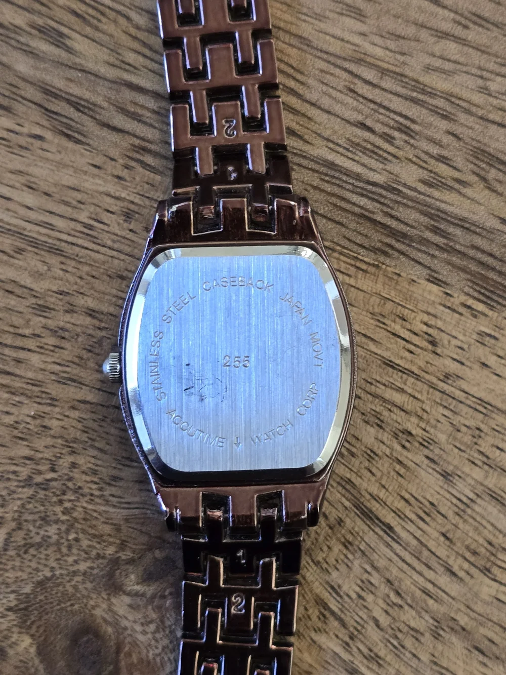 Avenue Men’s Brown Crystal Accent Bracelet Watch